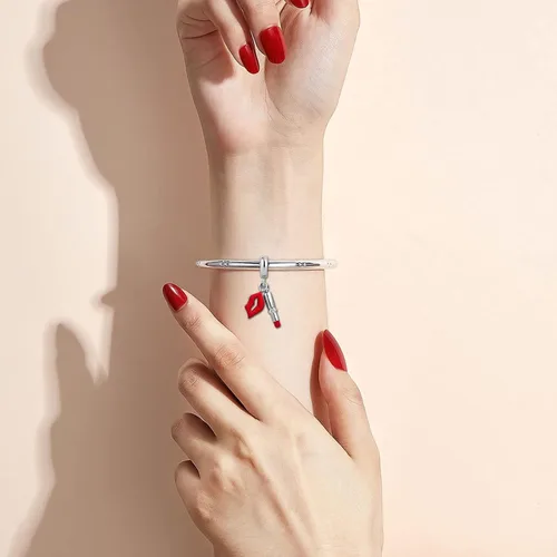 Miniatura 4 de KunBead Dijes colgantes de labios sexy para mujeres y niñas, compatibles con pulseras Pandora