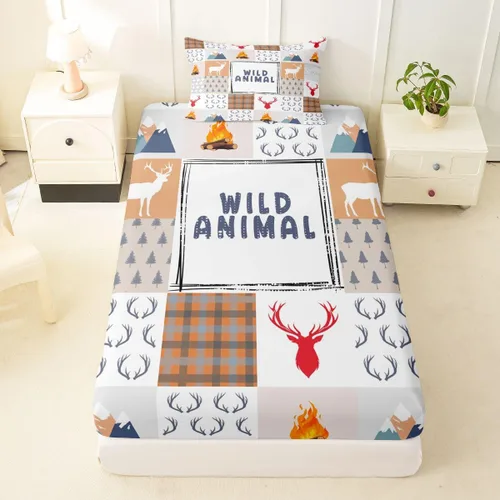 Miniatura 26 de Erosebridal Sábana bajera con temática de pesca, juego de ropa de cama rústica de granja tamaño individual para niños, adolescentes y adultos, ropa