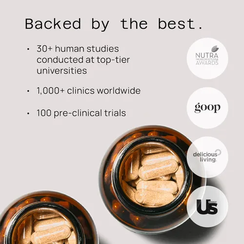 Miniatura 6 de Quality of Life Suplemento prémium Kinoko Gold AHCC, 500 mg por cápsula, apoya la salud inmunológica, la función hepática, mantiene la actividad