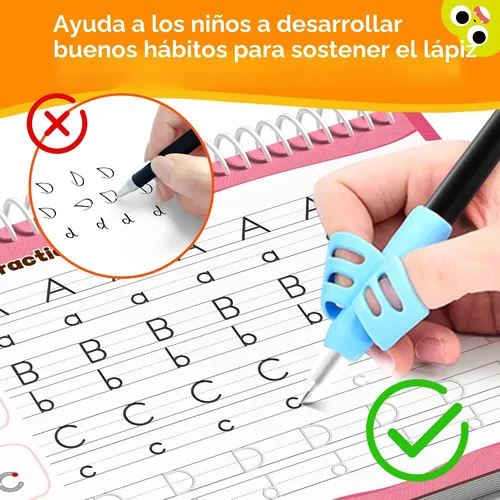 Miniatura 2 de Práctica de escritura ranurada mágica, práctica de escritura a mano ranurada grande para niños de 5 a 7 años, 8 a 10, actividades de aprendizaje