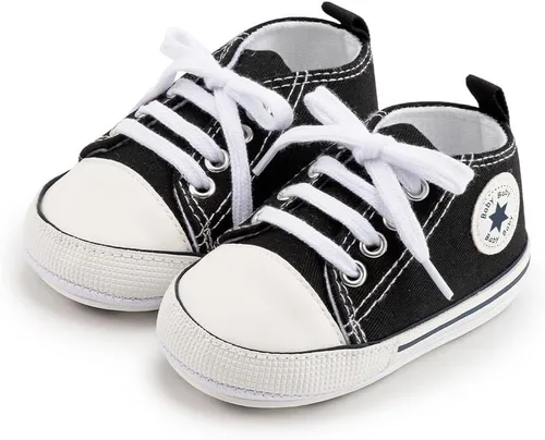 Miniatura 84 de KIDSUN zapatos deportivos altos hasta el tobillo para bebés, niños y niñas con suela antideslizante, suaves, para recién nacidos, zapatos