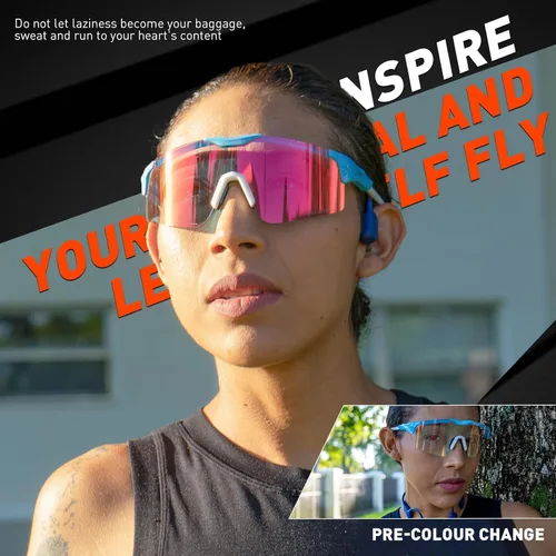Miniatura 2 de SCVCN Gafas de ciclismo fotocromáticas para hombres y mujeres, UV400, gafas deportivas para jóvenes, a prueba de viento, para béisbol, golf 38-30