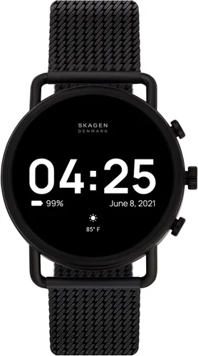 Reloj inteligente con pantalla táctil de acero inoxidable con frecuencia cardíaca GPS NFC y notificaciones de teléfono inteligente Connected Falster