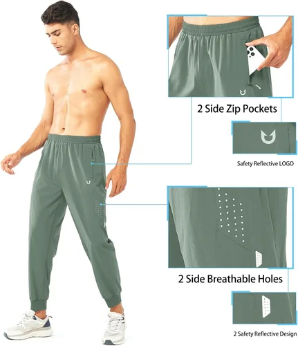 Miniatura 3 de NORTHYARD Pantalones deportivos para correr para hombre, ligeros, de secado rápido, para gimnasio, deportes activos, entrenamiento en pista