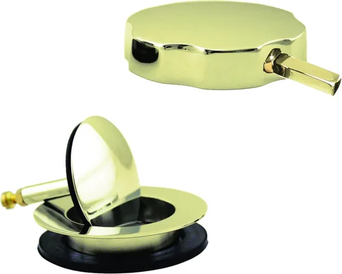 Miniatura 14 de Westbrass Desbordamiento giratorio con pasador para un funcionamiento más fácil y colador de drenaje de hongos, acero inoxidable, D50TP-20