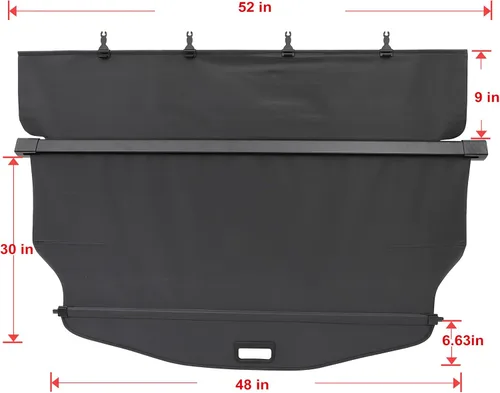 Miniatura 5 de Cubierta de carga para maletero para 2010-2017 para Chevrolet Equinox 2.4L retráctil cubierta de carga trasera impermeable