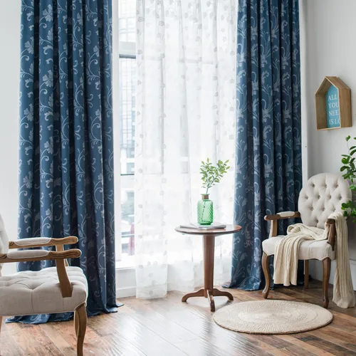 Miniatura 14 de VOGOL - Cortinas de 2 paneles con ramas bordadas de lino sintético con ojales, cortinas para dormitorio/sala de estar, paneles de tratamiento