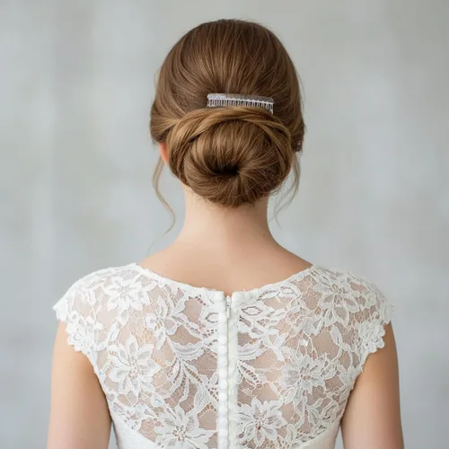 Miniatura 7 de 8 peines transparentes para el cabello para mujer, pinzas de plástico francés, peine lateral francés, 14 dientes, peines de velo de novia, clips