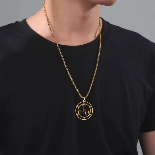 Miniatura 8 de EUEAVAN Sigil of Lilith Collar para mujeres y hombres Hécate gótico Lilith Diosa Sigil colgante Lucifer Signo mitología pagana joyería regalo