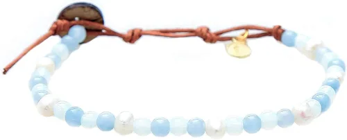 Lotus and Luna Pulsera curativa de chakras energéticos de 0.157 in con piedras reales, jade, perla, cuarzo rosa, amatista, piedra lunar
