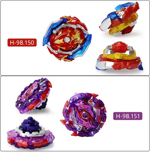 Miniatura 6 de Ingooood Juguetes giratorios para niños, paquete Fusión Metal, 6 piezas, Battle Top Burst Juego de alto rendimiento con 2 lanzadores (H-9A)