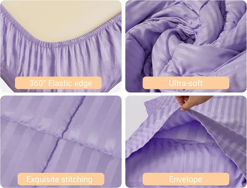 Miniatura 3 de ZPECC Juego de ropa de cama para niños pequeños, juego de ropa de cama hipoalergénico para cuna de bebé de 4 piezas para niños y niñas, incluye