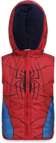 Miniatura 2 de Marvel Spider-Man - Chaleco con cremallera para niños, camiseta de manga larga y conjunto deportivo para niños pequeños y grandes - AzulRojo