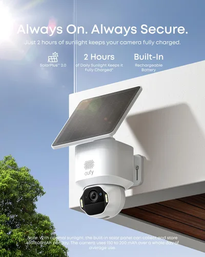Miniatura 6 de eufy Security SoloCam E42 Kit de 4 cámaras (HomeBase S380), cámara de seguridad 4K inalámbrica para exteriores, alimentada por energía solar