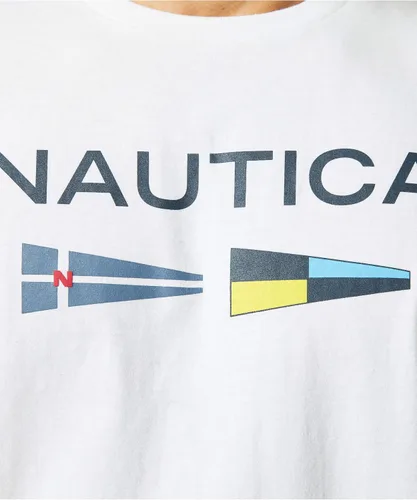 Miniatura 5 de Nautica Camiseta estampada con logotipo y bandera de señal para hombre