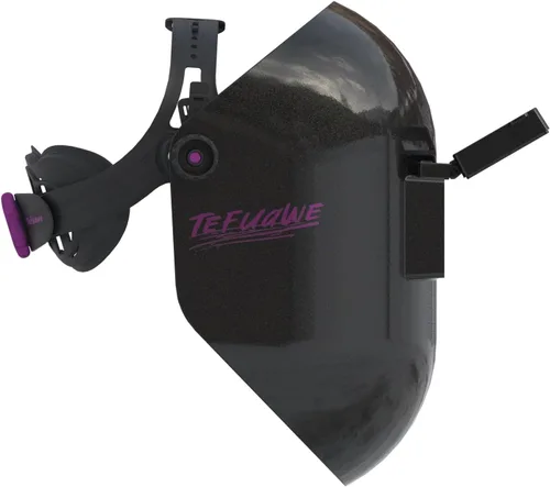 Miniatura 2 de Casco de Soldadura Tefuawe Negro con Tapa Desmontable, Fibra de Vidrio, Pala Azúcar, Corte Medio en la Parte Superior y Pala de Azúcar en la Parte