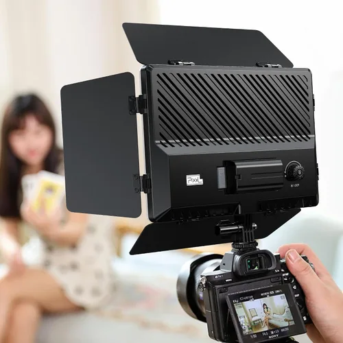 Miniatura 4 de Fotografía Iluminación Cámara Video Luz 20W Kit Traje con Adaptador/Batería 4400mAh Bi-Color Regulable 2500-6500K Led Studio Streaming Foto Shooting