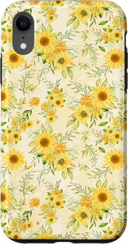 Miniatura 25 de Cute Sunflower Pattern Yellow Pastel Flower Case for iPhone 16