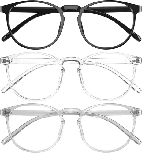 Miniatura 14 de Gafas de luz azul para mujeres y hombres, antifatiga ocular, gafas de bloqueo de luz azul, gafas ligeras retro