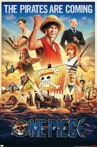 Miniatura 8 de Trends International Netflix One Piece - Póster de pared de una hoja, 34 pulgadas de largo x 22.4 pulgadas, versión enmarcada en negro Versión