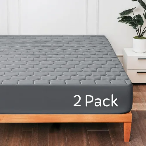Miniatura 12 de Hearth & Harbor Funda acolchada para colchón tamaño Queen, 100% impermeable, funda de colchón ajustable con bolsillo profundo de 8 a 21 pulgadas