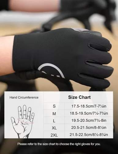 Miniatura 5 de INBIKE Guantes de bicicleta transpirables para hombres y mujeres, guantes de ciclismo con almohadilla de dedo completo, pantalla táctil, bicicleta