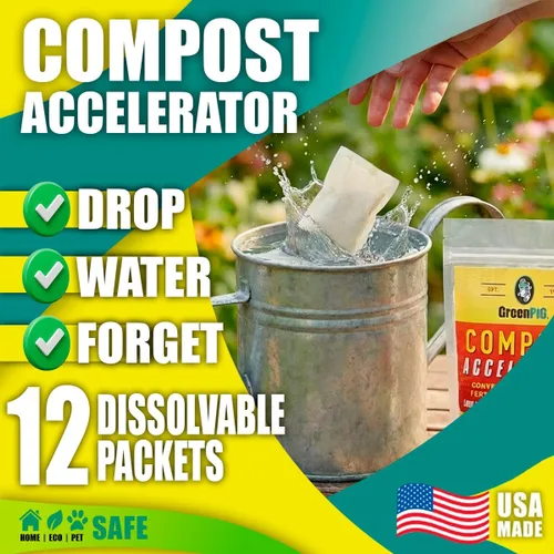 Miniatura 3 de GREEN PIG El acelerador de compost convierte los desechos de patio en humus fértil en 30 días y ayuda a controlar los olores asociados