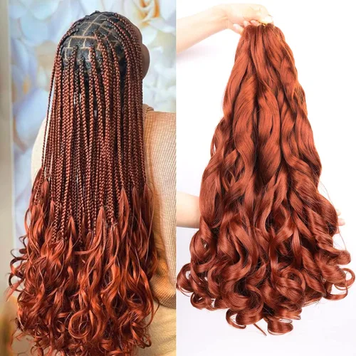 Miniatura 22 de Cabello rizado francés para trenzar de 12 pulgadas, 8 paquetes de cabello rizado preestirado para trenzas de caja, rizos franceses, trenzas