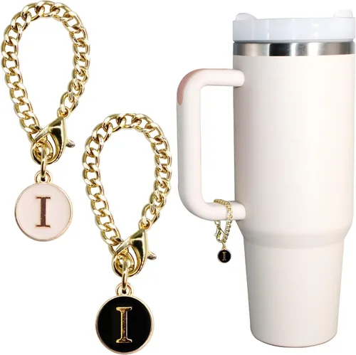 Miniatura 14 de Accesorios de dije de letra para vaso Stanley, 2 unidades, identificación con inicial de nombre, personalizable, para vaso Stanley H