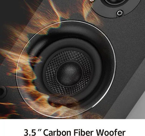 Miniatura 4 de Altavoces pasivos de estantería de 40 W x 2 para sonido envolvente de cine en casa, estéreo y monitor pasivo de campo cercano, de 2 vías, requiere