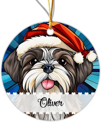 Miniatura 24 de Chow Chow - Adorno decorativo para árbol de Navidad 2026, adorno personalizado para sombrero de Navidad, regalo de adornos de Navidad para perros