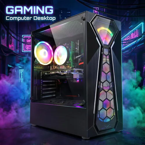 Miniatura 5 de STGAubron Computadora de escritorio para videojuegos, Intel 10ª generación G5905 3.5G, Radeon RX 580 8G, 16G DDR4, 1T SSD, WiFi 6, BT 5.0