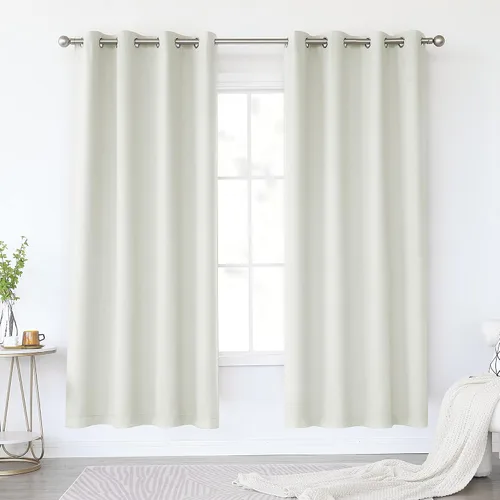 Miniatura 57 de KEQIAOSUOCAI Cortinas rosa bebé de 63 pulgadas para habitación de niñas - Con aislamiento térmico que oscurece la habitación, cortinas de ventana