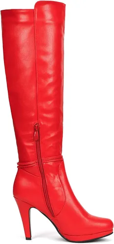 Miniatura 3 de DREAM PAIRS Botas de tacón alto hasta la rodilla para mujer
