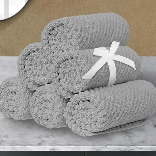 Miniatura 25 de VOOVA & MOVAS Toallas de baño amarillas – 100% algodón Secado rápido Peso Gruesas Suave, juego de 6 toallas de baño, 2 toallas grandes de 30
