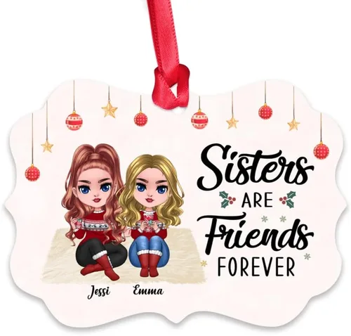 Miniatura 24 de Gossby Adorno de Navidad personalizado para mujeres, regalo de amistad de Navidad personalizado para mujeres con nombre, regalo de Navidad