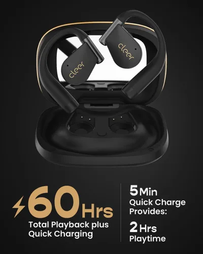 Miniatura 3 de Cleer ARC 5 - Auriculares de oreja abierta con ganchos, audio espacial Dolby y THX, tiempo de reproducción de 60 horas, carga rápida, impermeables