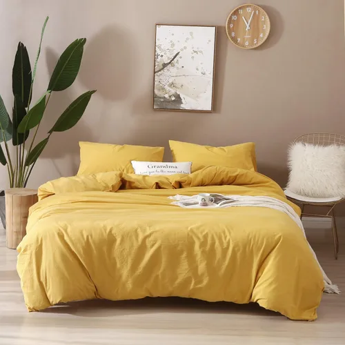 Miniatura 13 de F.Y.Dreams - Funda de edredón de 100 % algodón lavado para manta con peso, 60 x 80 pulgadas, con 8 lazos y cierre en el lado largo, diseño de 100%