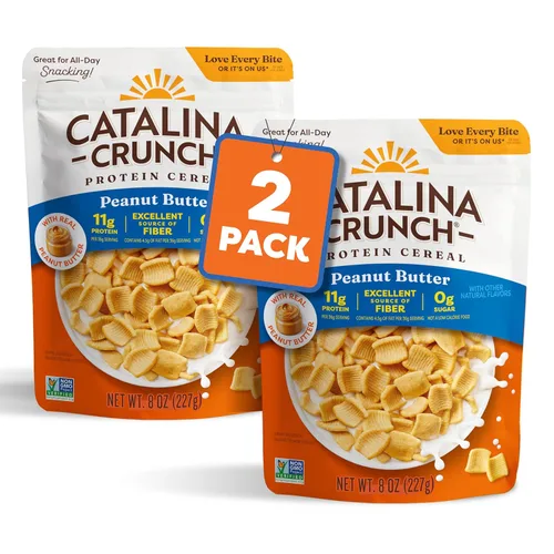 Miniatura 8 de Catalina Crunch Cinnamon Toast - Cereal apto para dietas cetogénicas, bajo en carbohidratos, sin azúcar, gluten ni granos, snacks veganos