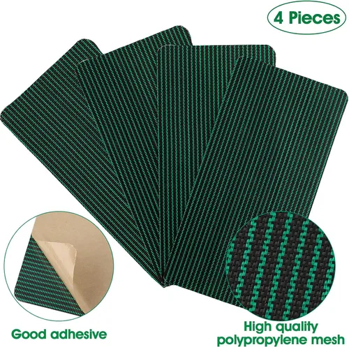 Miniatura 3 de Honoson Kit de parche de 4 piezas para cubierta de seguridad para piscina, cubierta de seguridad de malla con autoadhesivo, kit de parches de malla