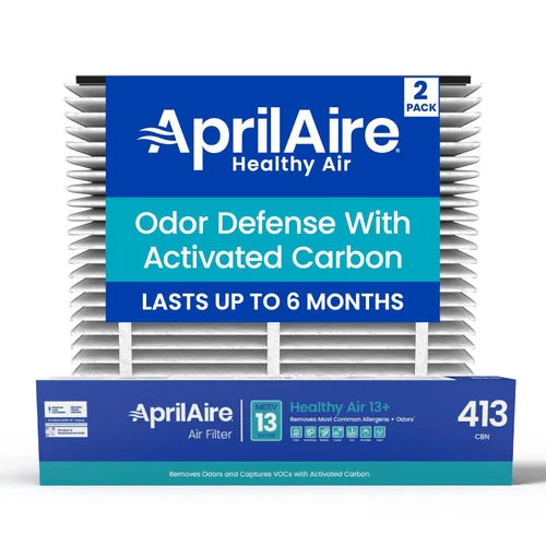 AprilAire 413CBN - Filtro de repuesto para purificadores de aire Aprilaire para toda la casa, MERV 13 con carbono, alergia saludable en el hogar +