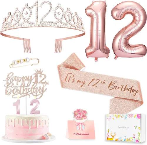Miniatura 10 de Decoraciones de cumpleaños número 20 para mujer, banda y corona de cumpleaños, decoración de pastel y velas, globos de números, regalos de 20