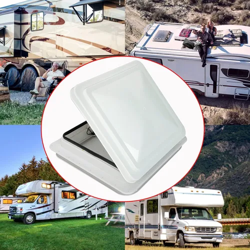 Miniatura 8 de Paquete de 2 cubiertas universales de ventilación de techo de 14 pulgadas, tapa de ventilación de repuesto para RV, remolque, cámper, autocaravana