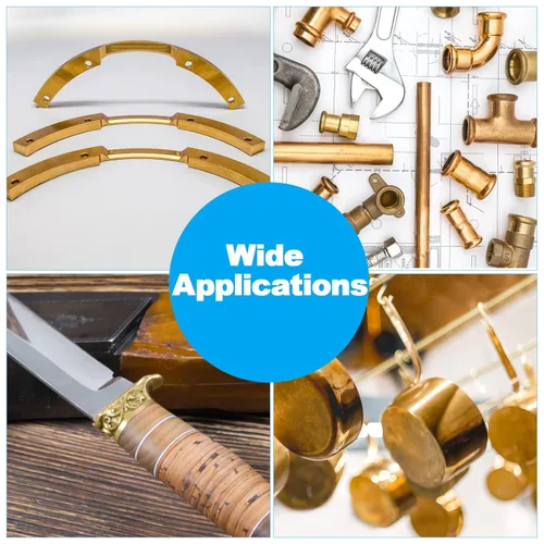 Miniatura 6 de Barra plana de latón C360 Stock 1/4 "x 1 "x 12" Fabricación de cuchillos de latón Bar Stock