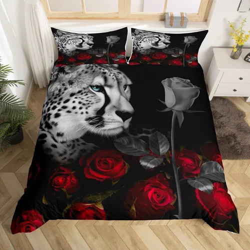 Miniatura 9 de Erosebridal - Juego de ropa de cama con diseño de parque nacional, funda de edredón de montañas humeantes, funda de edredón verde bruma y árbol