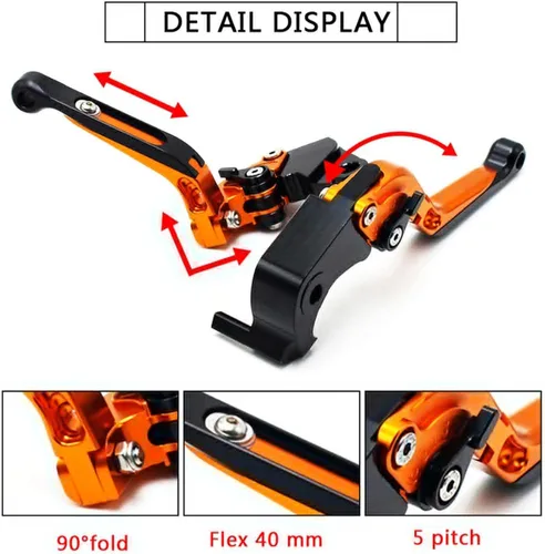 Miniatura 5 de Accesorios CNC para motocicleta, ajustable, plegable, extensible, con logotipo, palancas de embrague de freno, manillar, extremos para Yamaha XTZ750