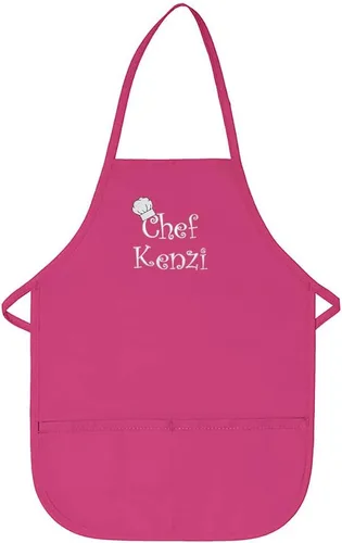 Miniatura 13 de Delantal de chef con cualquier nombre hecho en los Estados Unidos, bordado de primera calidad, para niños, niñas, niños, diversión en la cocina