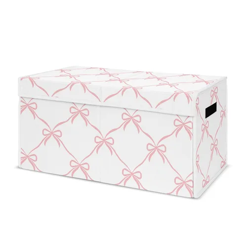 Miniatura 8 de Sweet Jojo Designs Caja de almacenamiento de juguetes de tela bohemia con arco iris para bebé, habitación de niños, color rosa pálido, oro rosa