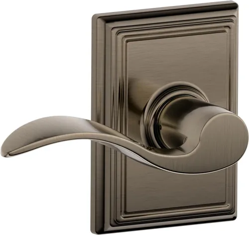 Miniatura 70 de SCHLAGE - Manija de puerta Accent con cerradura de paso libre para pasillo y armario en bronce antiguo - F10 ACC 716 Bronce Envejecido
