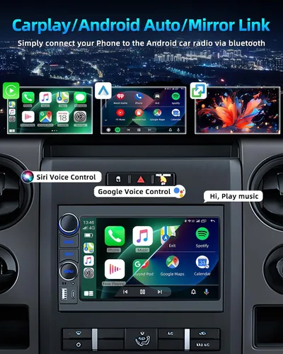 Miniatura 3 de Radio de coche estéreo para Ford F150 Radio 2004-2008: 7 "HD pantalla táctil estéreo incorporado Carplay inalámbrico Andriod Auto 5GWiFi